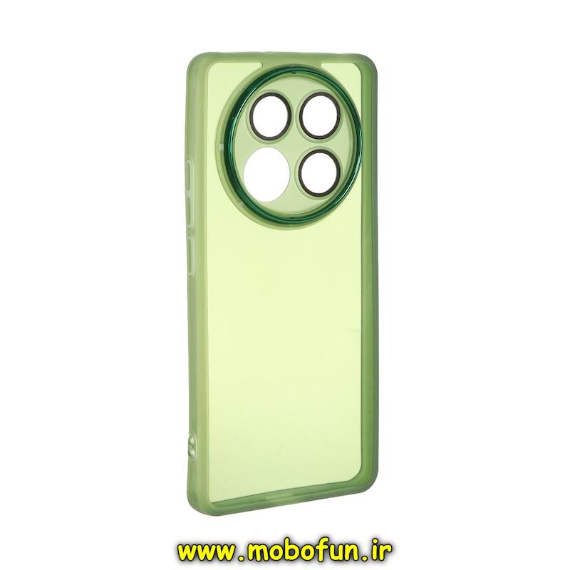 قاب گوشی Redmi Note 14 Pro 4G شیائومی اورجینال متال کیس Metal طرح ژله ای شفاف محافظ لنز دار سبز کد 76689