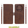 کیف گوشی Redmi Note 14 Pro 4G شیائومی مگنتی طرح چرم کتابی بنددار چرمی قهوه ای کد 76712