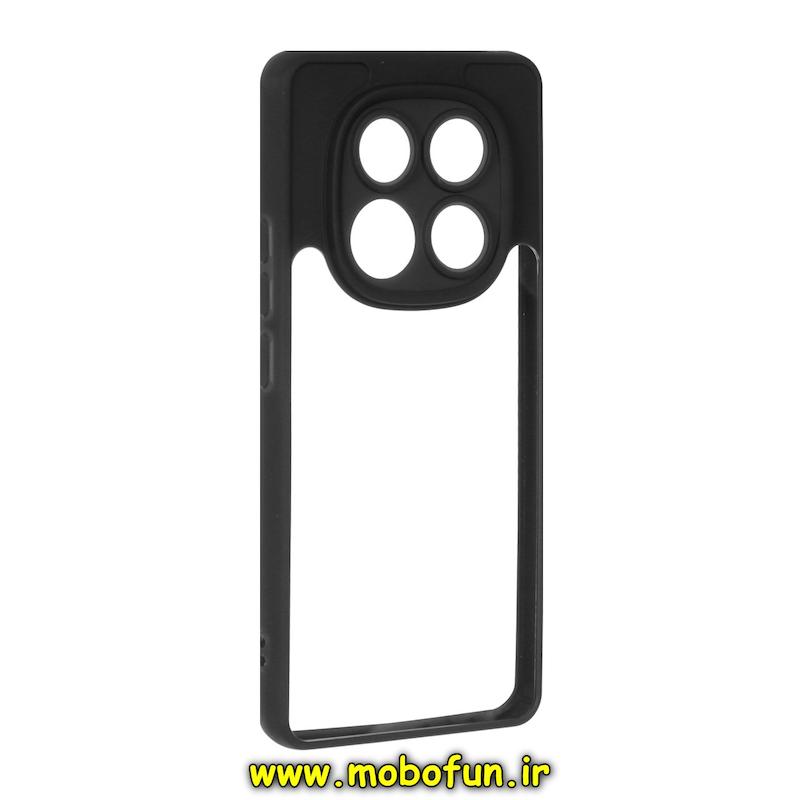 قاب گوشی Redmi Note 14 Pro 5G / Redmi Note 14 Pro Plus / Poco X7 شیائومی اورجینال spigen طرح Ultra HYBRID طلقی شیشه ای شفاف مشکی کد 76734