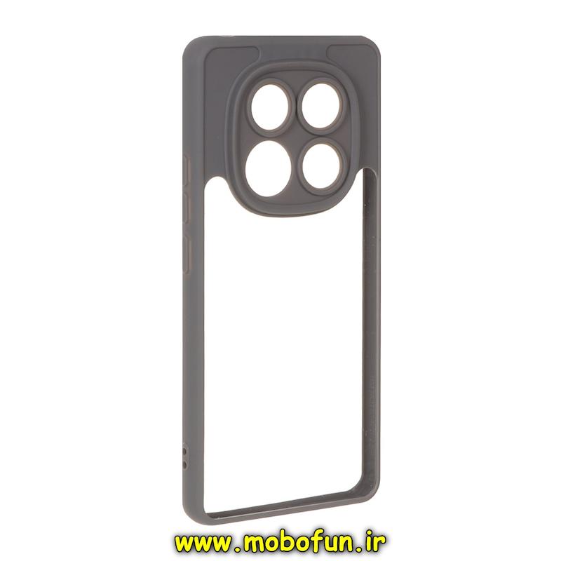 قاب گوشی Redmi Note 14 Pro 5G / Redmi Note 14 Pro Plus / Poco X7 شیائومی اورجینال spigen طرح Ultra HYBRID طلقی شیشه ای شفاف خاکستری کد 76735