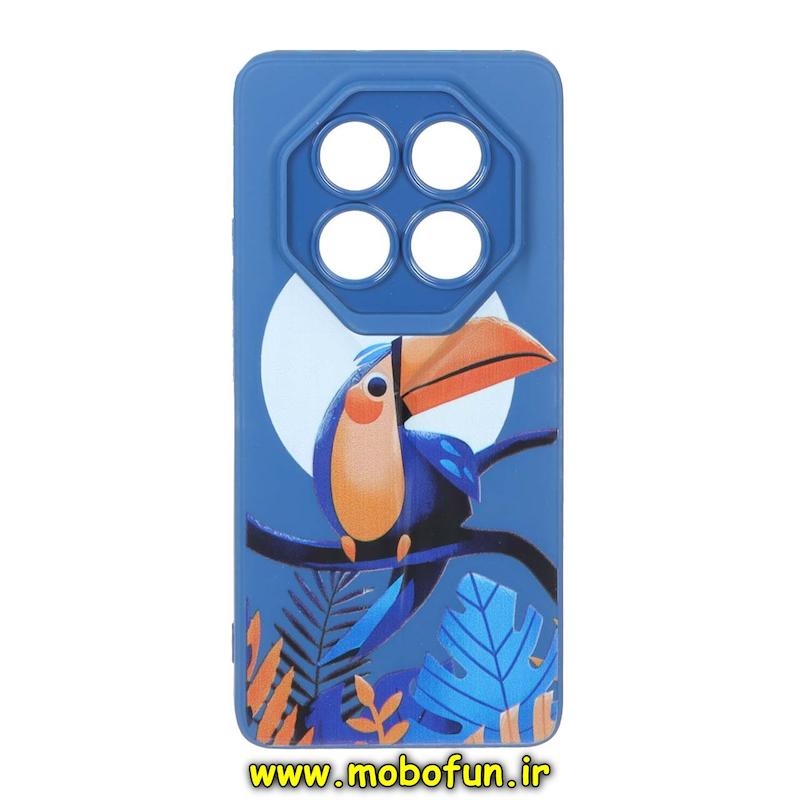 قاب گوشی Redmi Note 14 Pro 5G / Redmi Note 14 Pro Plus / Poco X7 شیائومی Porsche Design سیلیکونی ژله ای محافظ لنز دار فانتزی طرح پرنده آبی کد 76746