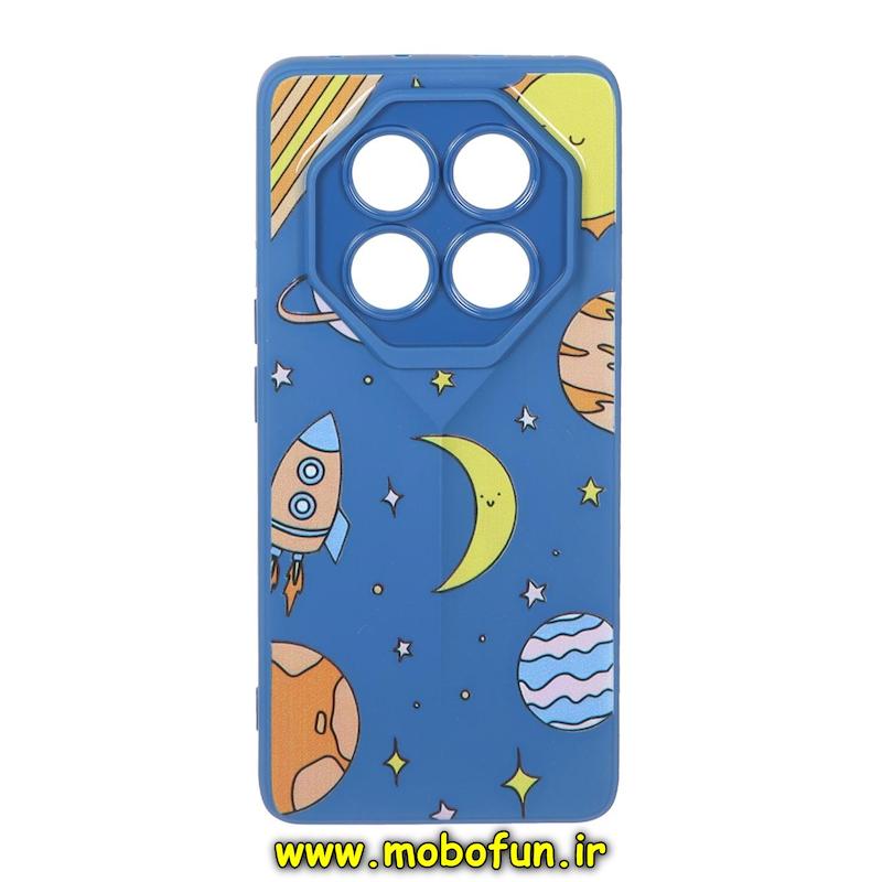 قاب گوشی Redmi Note 14 Pro 5G / Redmi Note 14 Pro Plus / Poco X7 شیائومی Porsche Design سیلیکونی ژله ای محافظ لنز دار فانتزی طرح کهکشان آبی کد 76747