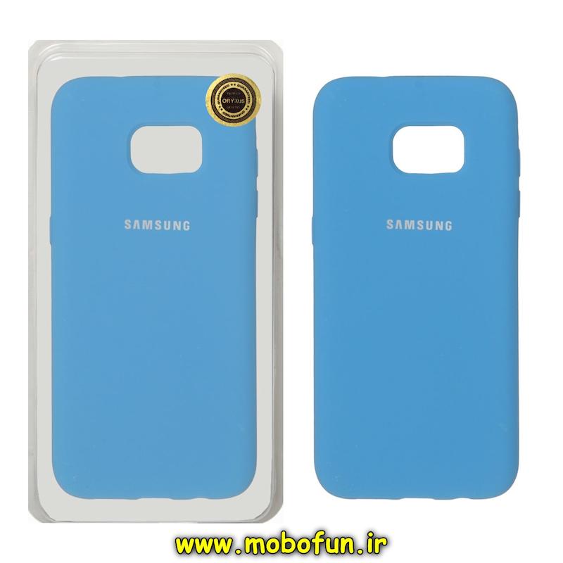 قاب گوشی Galaxy S7 Edge سامسونگ سیلیکونی اورجینال پاک کنی درجه یک زیربسته آبی کد 76773