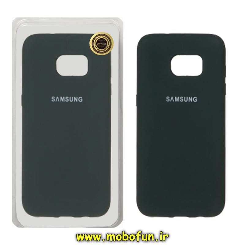 قاب گوشی Galaxy S7 Edge سامسونگ سیلیکونی اورجینال پاک کنی درجه یک زیربسته سبز تیره کد 76775