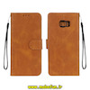 کیف گوشی Galaxy S7 Edge سامسونگ مگنتی طرح چرم کتابی محافظ لنزدار بنددار عسلی کد 76779