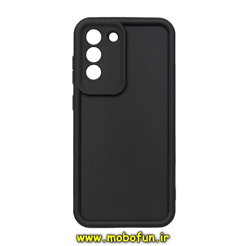 قاب گوشی Galaxy S21 FE سامسونگ طرح سیلیکونی Solid ساده محافظ لنزدار مشکی کد 76807