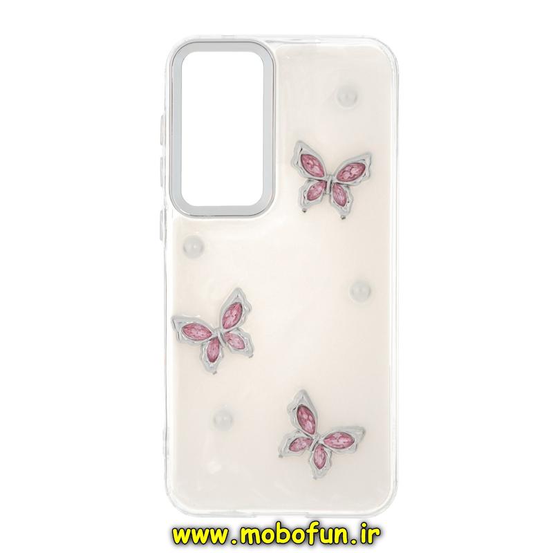 قاب گوشی Galaxy S23 FE سامسونگ فانتزی برجسته رزینی Luxury Case لنز و دکمه کرومی کد 76832