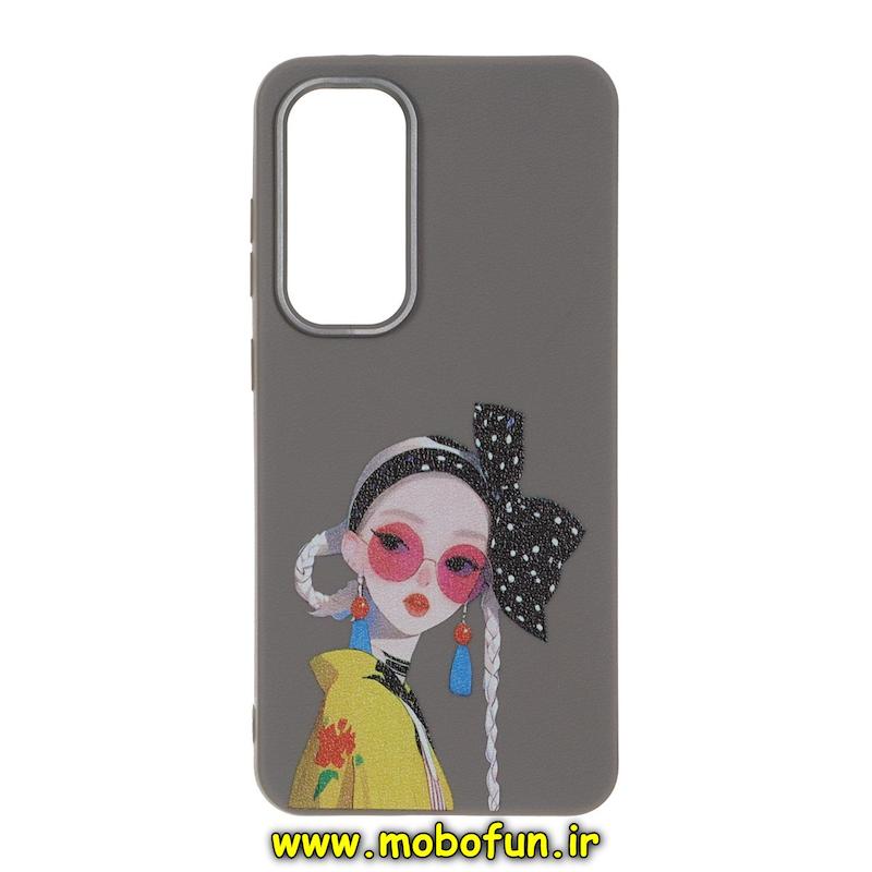 قاب گوشی Galaxy S24 FE سامسونگ لدر دیزاین SOFT Lether Design فانتزی سیلیکونی طرح دخترونه کد 76857