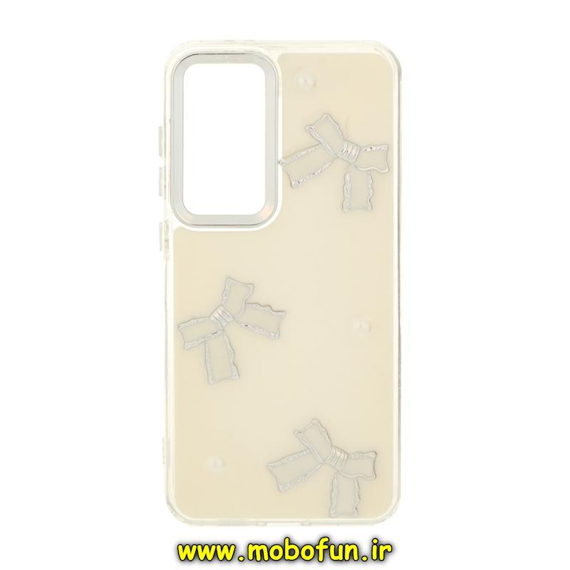 قاب گوشی Galaxy S24 FE سامسونگ فانتزی برجسته رزینی Luxury Case لنز و دکمه کرومی کد 76873