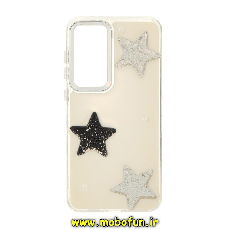 قاب گوشی Galaxy S24 FE سامسونگ فانتزی برجسته رزینی Luxury Case لنز و دکمه کرومی کد 76874