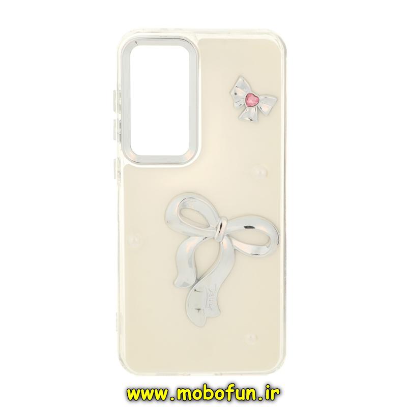 قاب گوشی Galaxy S24 FE سامسونگ فانتزی برجسته رزینی Luxury Case لنز و دکمه کرومی کد 76879