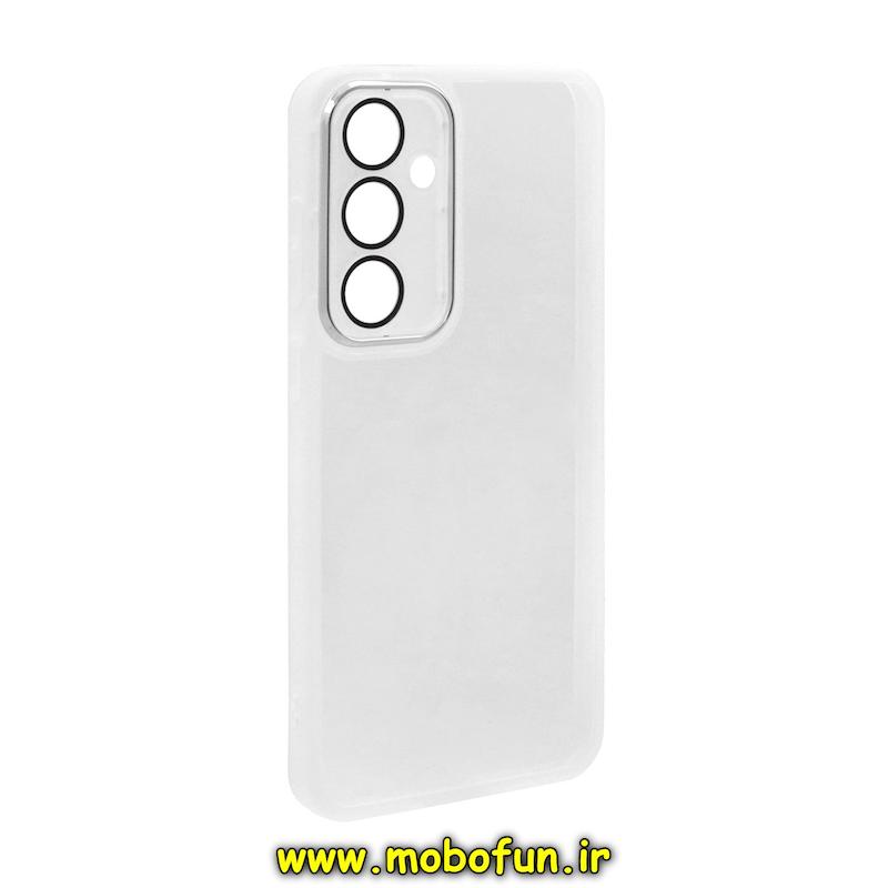 قاب گوشی Galaxy S24 FE سامسونگ اورجینال متال کیس Metal طرح ژله ای شفاف محافظ لنز دار بی رنگ کد 76883