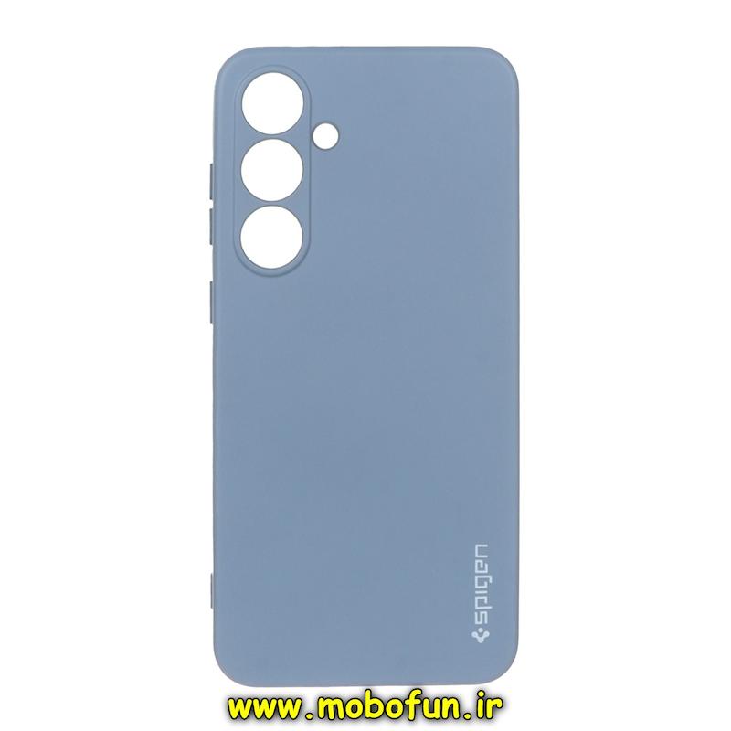 قاب گوشی Galaxy S24 FE سامسونگ سیلیکونی ژله ای PC برند SPIGEN اسپیگن آبی فیلی کد 76895