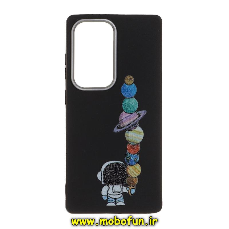 قاب گوشی Galaxy S25 Ultra سامسونگ لدر دیزاین SOFT Lether Design فانتزی سیلیکونی طرح فضانورد کد 76958
