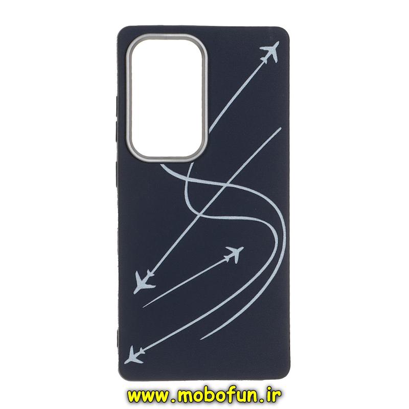 قاب گوشی Galaxy S25 Ultra سامسونگ لدر دیزاین SOFT Lether Design فانتزی سیلیکونی طرح هواپیما کد 76964