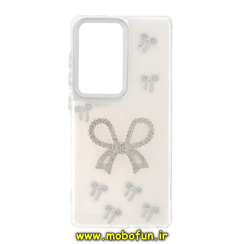 قاب گوشی Galaxy S25 Ultra سامسونگ فانتزی برجسته رزینی Luxury Case لنز و دکمه کرومی کد 76973