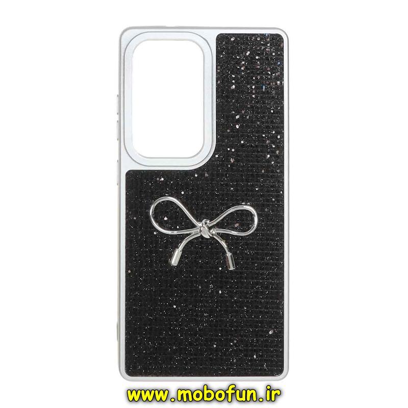 قاب گوشی Galaxy S25 Ultra سامسونگ Bling Diamond پاپیونی مشکی کد 76987