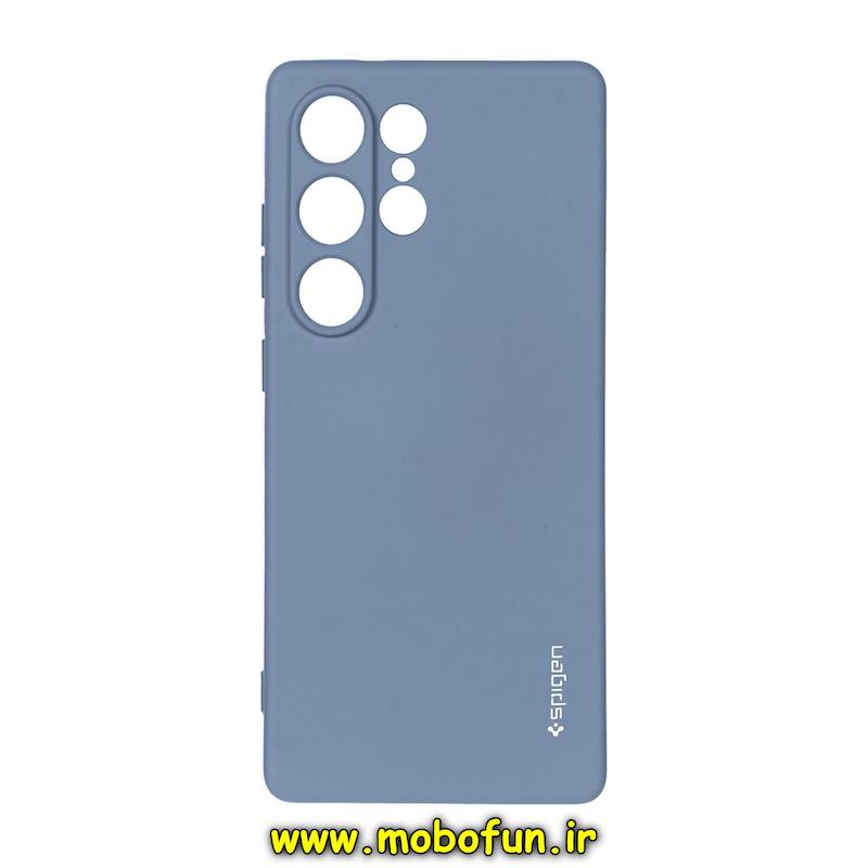 قاب گوشی Galaxy S25 Ultra سامسونگ سیلیکونی ژله ای PC برند SPIGEN اسپیگن آبی فیلی کد 77002