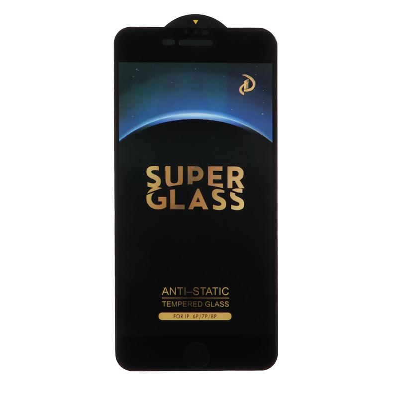 گلس گوشی iPhone 7 Plus / iPhone 8 Plus آیفون شیشه ای SUPER Glass سری آنتی استاتیک Anti Static فول کاور اورجینال کد 77117