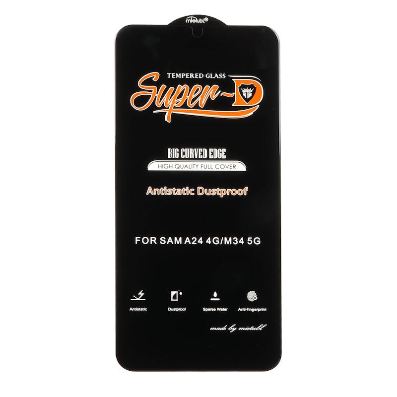 گلس گوشی Galaxy A24 / M34 5G سامسونگ شیشه ای Full Cover آنتی استاتیک ANTI STATIC SuperD میتوبل MIETUBL اورجینال کد 77126
