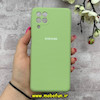قاب گوشی Galaxy A22 4G / M32 4G سامسونگ سیلیکونی اورجینال پاک کنی درجه یک زیربسته سبز روشن کد 90014
