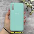 قاب گوشی Galaxy A30S / Galaxy A50S / Galaxy A50 سامسونگ سیلیکونی اورجینال پاک کنی درجه یک زیربسته سبزآبی کد 90051
