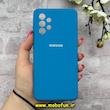 قاب گوشی Galaxy A52 4G / Galaxy A52 5G / Galaxy A52S سامسونگ سیلیکونی اورجینال پاک کنی درجه یک زیربسته آبی کد 90054