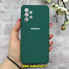 قاب گوشی Galaxy A52 4G / Galaxy A52 5G / Galaxy A52S سامسونگ سیلیکونی اورجینال پاک کنی درجه یک زیربسته سبز تیره کد 90058
