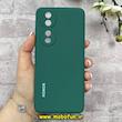 قاب گوشی Honor 90 هوآوی سیلیکونی اورجینال پاک کنی درجه یک زیربسته سبز تیره کد 90090