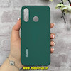 قاب گوشی Huawei P30 Lite هوآوی سیلیکونی اورجینال پاک کنی درجه یک زیربسته سبز تیره کد 90210