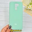 قاب گوشی Redmi 9 / Poco M2 شیائومی سیلیکونی اورجینال پاک کنی درجه یک زیربسته سبزآبی کد 90259
