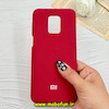 قاب گوشی Redmi Note 9S / Redmi Note 9 Pro شیائومی سیلیکونی اورجینال پاک کنی درجه یک زیربسته قرمز کد 90306