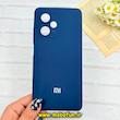 قاب گوشی Redmi Note 12 Pro Plus 5G / Redmi Note 12 Explorer شیائومی سیلیکونی اورجینال پاک کنی درجه یک زیربسته سرمه ای کد 90343