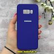 قاب گوشی Galaxy S8 سامسونگ سیلیکونی اورجینال پاک کنی درجه یک زیربسته بنفش تیره کد 90362