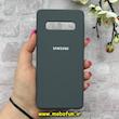 قاب گوشی Galaxy S10 سامسونگ سیلیکونی اورجینال پاک کنی درجه یک زیربسته خاکستری کد 90383