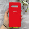 قاب گوشی Galaxy S10 Plus سامسونگ سیلیکونی اورجینال پاک کنی درجه یک زیربسته قرمز کد 90394