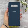 قاب گوشی Galaxy S10 Plus سامسونگ سیلیکونی اورجینال پاک کنی درجه یک زیربسته سرمه ای کد 90395