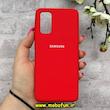 قاب گوشی Galaxy S20 سامسونگ سیلیکونی اورجینال پاک کنی درجه یک زیربسته قرمز کد 90401