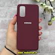 قاب گوشی Galaxy S20 سامسونگ سیلیکونی اورجینال پاک کنی درجه یک زیربسته زرشکی کد 90409