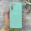 قاب گوشی Galaxy S21 سامسونگ سیلیکونی اورجینال پاک کنی درجه یک زیربسته سبزآبی کد 90431