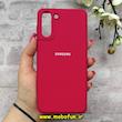 قاب گوشی Galaxy S21 Plus سامسونگ سیلیکونی اورجینال پاک کنی درجه یک زیربسته آلبالویی کد 90457