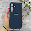 قاب گوشی Galaxy S25 سامسونگ سیلیکونی اورجینال پاک کنی درجه یک زیربسته سرمه ای کد 90493
