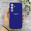 قاب گوشی Galaxy S25 سامسونگ سیلیکونی اورجینال پاک کنی درجه یک زیربسته بنفش تیره کد 90499