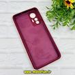 قاب گوشی Xiaomi 12 Lite شیائومی سیلیکونی اورجینال پاک کنی درجه یک زیربسته محافظ لنز دار زرشکی کد 90647