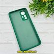 قاب گوشی Xiaomi 12 Lite شیائومی سیلیکونی اورجینال پاک کنی درجه یک زیربسته محافظ لنز دار سبز تیره کد 90649