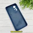 قاب گوشی Xiaomi 12 Lite شیائومی سیلیکونی اورجینال پاک کنی درجه یک زیربسته محافظ لنز دار سرمه ای کد 90650
