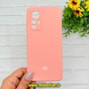 قاب گوشی Xiaomi 12 Lite شیائومی سیلیکونی اورجینال پاک کنی درجه یک زیربسته محافظ لنز دار صورتی روشن کد 90651