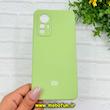 قاب گوشی Xiaomi 12 Lite شیائومی سیلیکونی اورجینال پاک کنی درجه یک زیربسته محافظ لنز دار سبز مغز پسته ای کد 90655