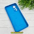 قاب گوشی Xiaomi 12 Lite شیائومی سیلیکونی اورجینال پاک کنی درجه یک زیربسته محافظ لنز دار آبی کد 90656