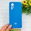 قاب گوشی Redmi Note 12S شیائومی سیلیکونی اورجینال پاک کنی درجه یک زیربسته محافظ لنز دار آبی کد 90754